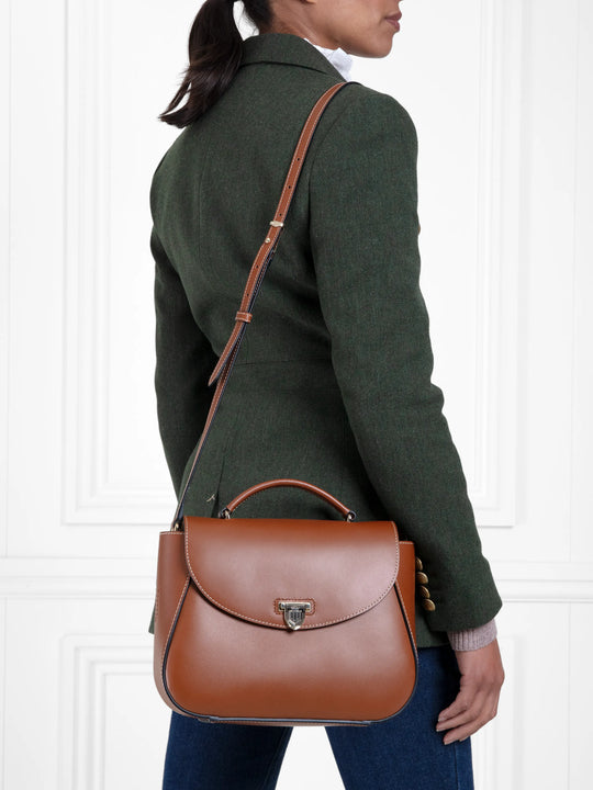 The Blenheim - Women's Crossbody Bag - Tan Leather