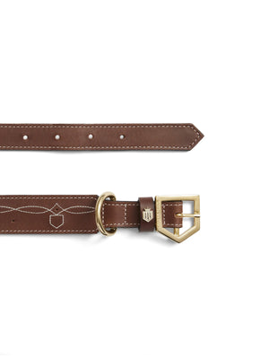 Rockingham Dog Collar - Tan Leather