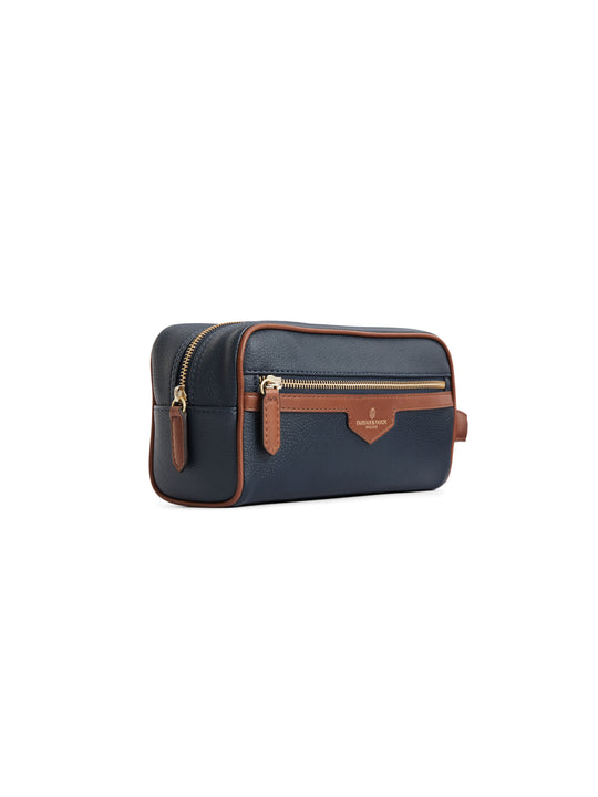 The Britannia - Unisex Washbag - Navy Scotchgrain