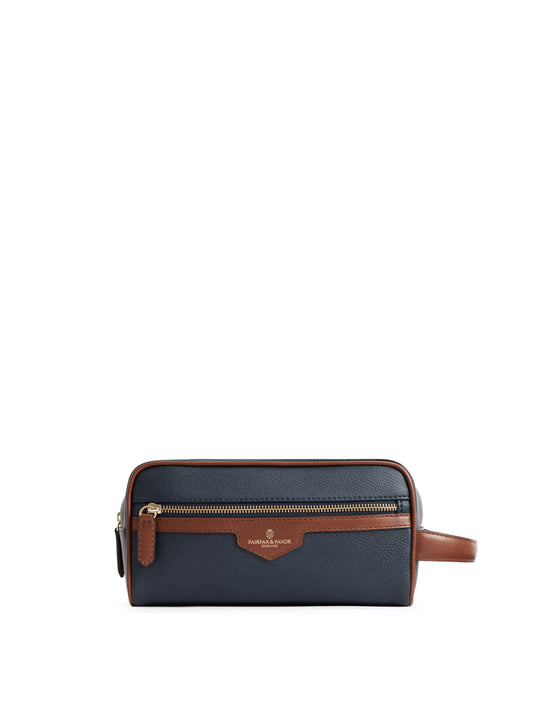 The Britannia - Unisex Washbag - Navy Scotchgrain