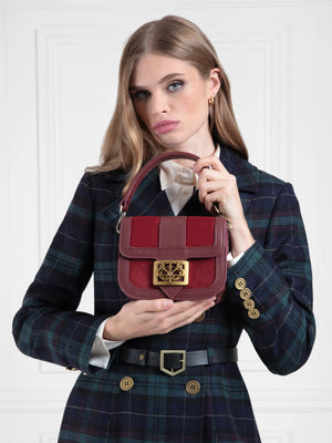 Clarence Handbag - Ruby Suede