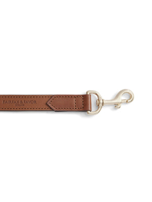 Slim Bakewell Dog Lead - Tan Leather