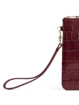 Highbury Clutch - Ruby Croc