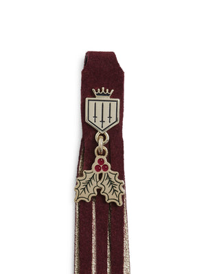 Suede Boot Tassels - Ruby & Gold Holly Charm