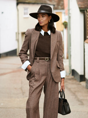 Hicks & Brown Halesworth - Wool Fedora Brown