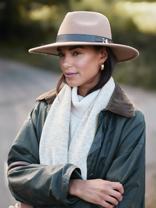 The Halesworth - Women's Fedora - Camel Wool