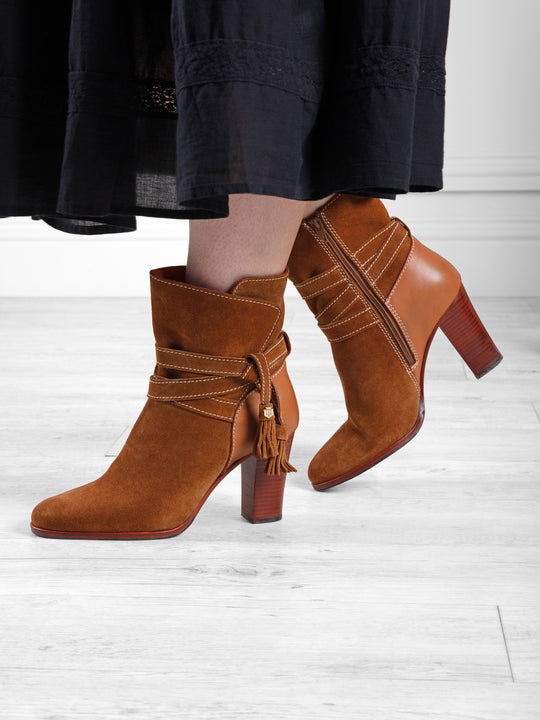 The Dorset - Women's Ankle Boots - Tan Suede