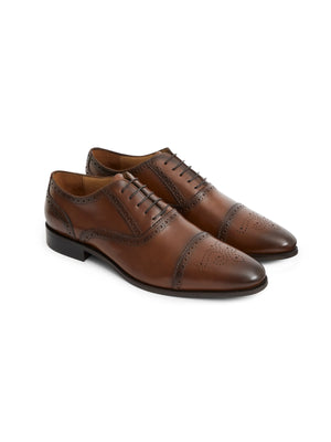 Houghton - Burnished Dark Tan Leather