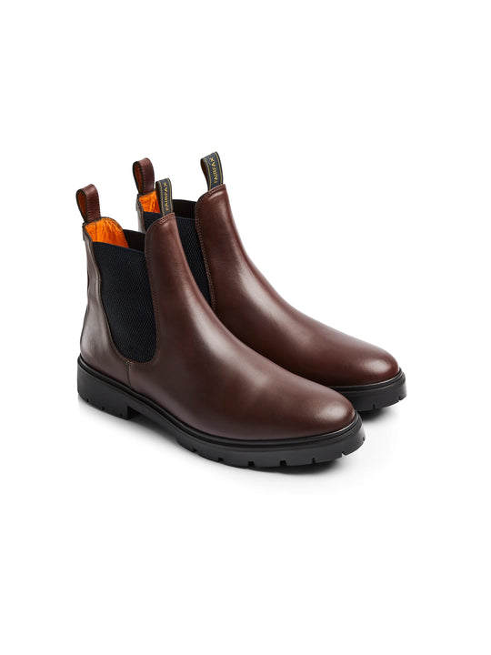 The Trafalgar - Men's Dealer Boots - Mahogany Leather