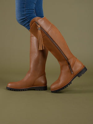 The Explorer - Women's Waterproof Boots - Oak Leather, Narrow Calf