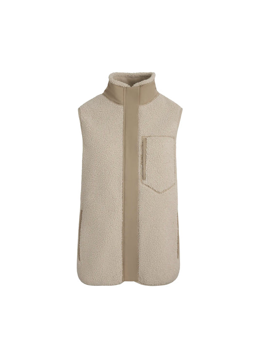 Agnes Fleece Gilet - Ecru