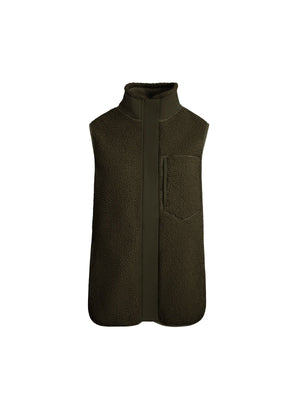 Agnes Fleece Gilet - Khaki