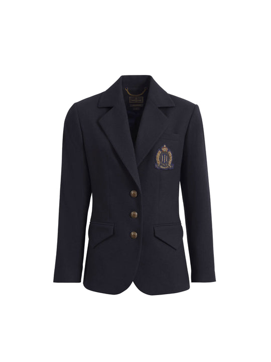 The Beatrice - Women's Wool Blazer - Navy