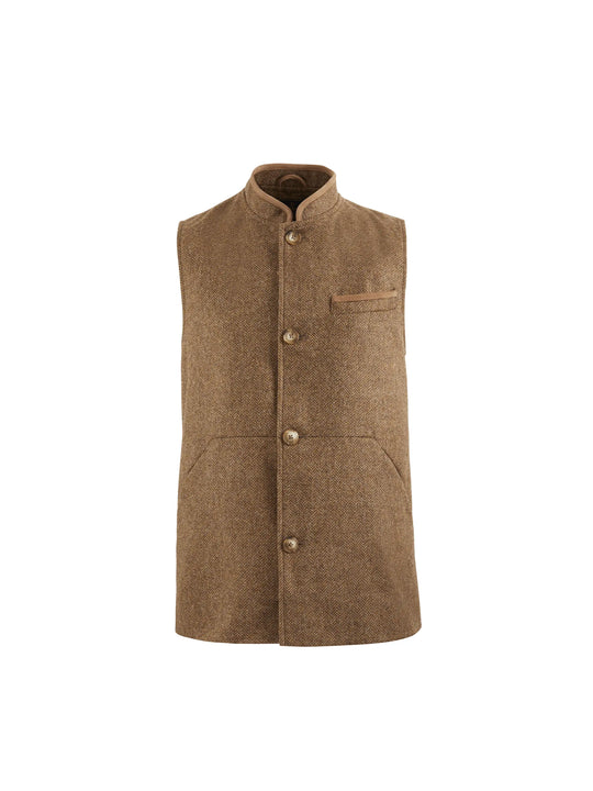 The Edward - Men's Gilet - Camel Herringbone