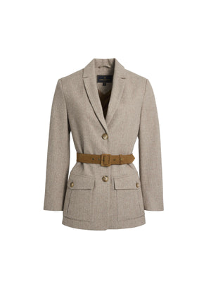 The Eloise - Women's Jacket - Almond Herringbone