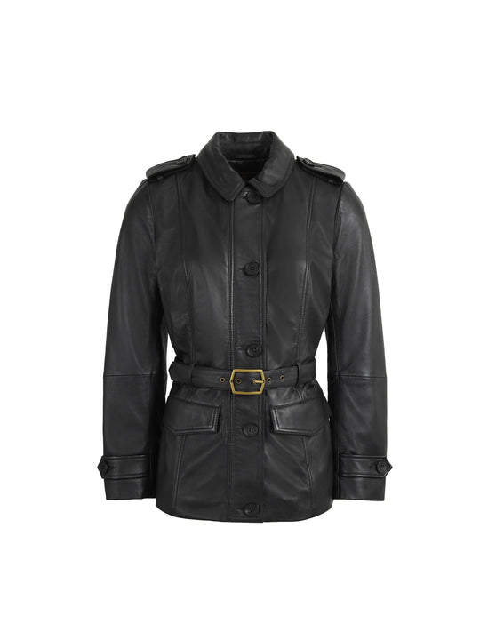 The Frances - Women's Jacket - Black Leather