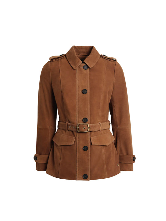 The Frances - Women's Jacket - Tan Suede