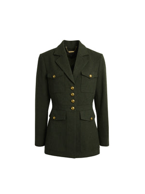 The Rosa - Women's Wool Jacket - Moss Green