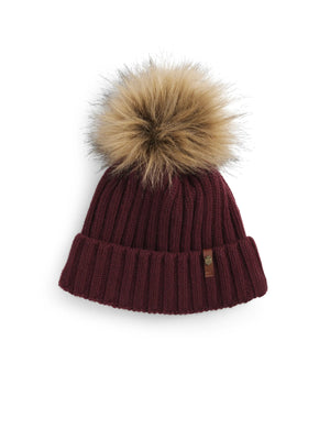 The Signature Bobble Hat - Women's Bobble Hat - Ruby