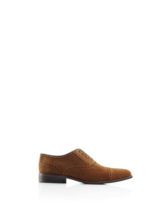 The Houghton - Men's Brogues - Cognac Suede