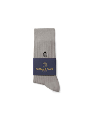 Signature Men's Socks - Light Grey | Fairfax & Favor