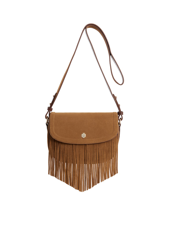 The Nashville - Women's Bag - Fringed Tan Suede