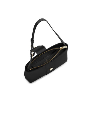 Belmont Shoulder Bag - Black Satin