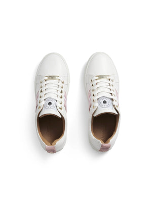 Boston Sneaker - White Leather - Breast Cancer Now Pink 2024