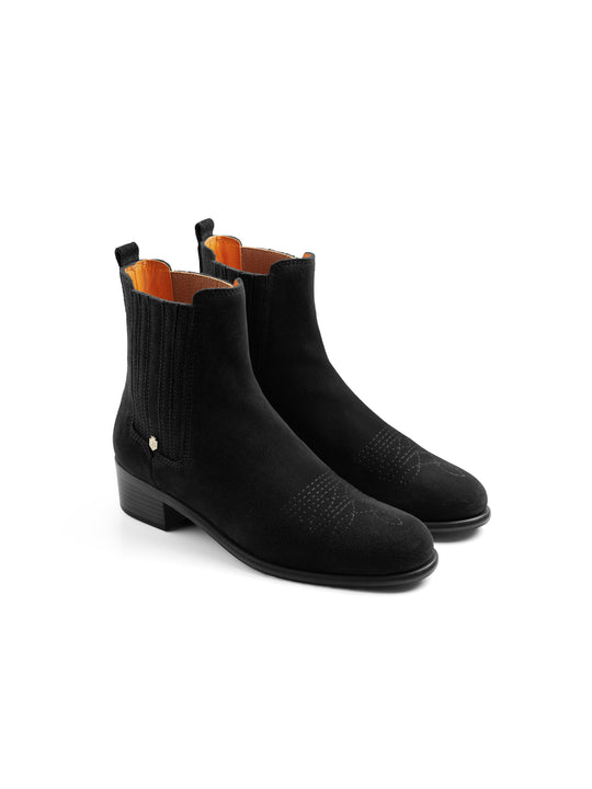 The Rockingham - Women's Ankle Boots - Black Suede