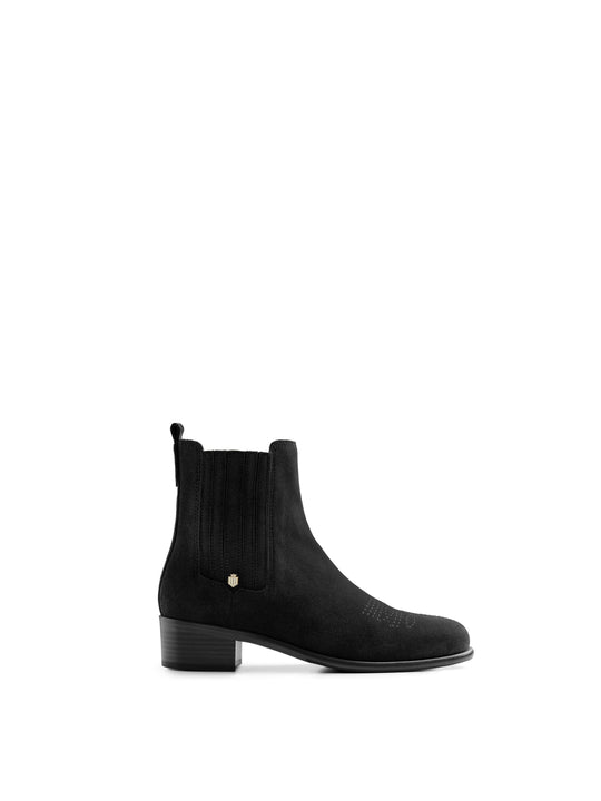 The Rockingham - Women's Ankle Boots - Black Suede