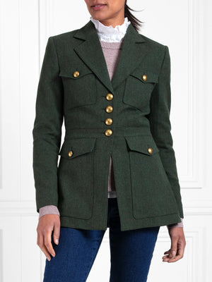 The Rosa - Women's Wool Jacket - Moss Green