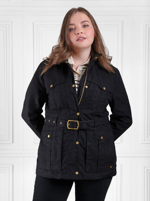 The Sadie - Women's Jacket - Black Dry Wax Cotton