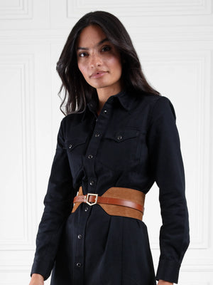 Sennowe Waist Belt - Tan Suede