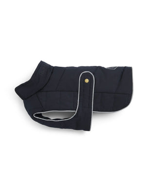 The Charlotte - Dog Coat - Padded Navy Cotton