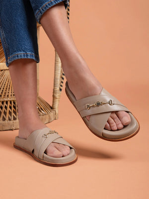 The Southwold - Women's Footbed Sandals - Stone Leather