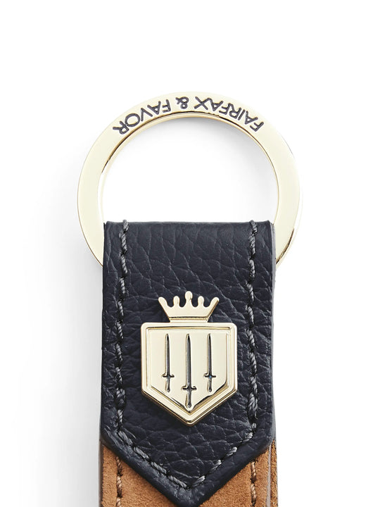 Key Ring - Tan & Navy