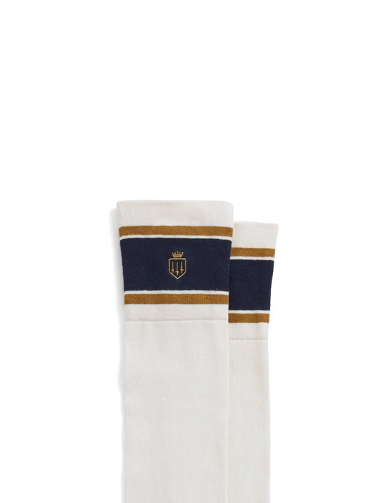 The Signature Knee High Socks - Women's Socks - Cream & Navy