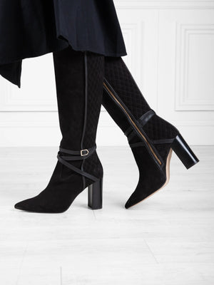 Knee High Chiswick - Black Suede