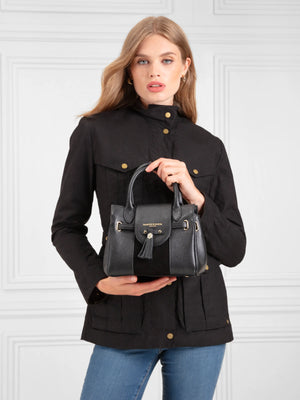 The Windsor - Women's Mini Handbag - Black Leather