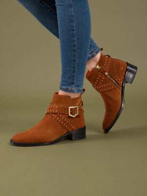 The Frimley - Women's Ankle Boots - Tan Suede