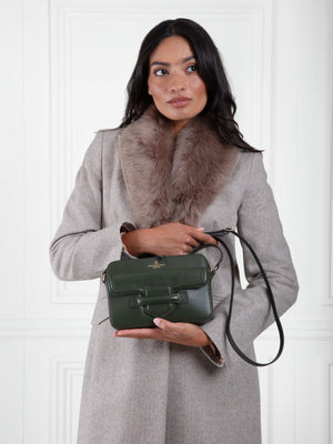 The Massingham - Women's Crossbody Bag - Moss Green Leather