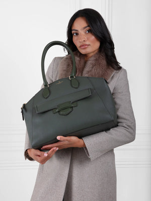 The Massingham - Women's Handbag - Moss Green Leather