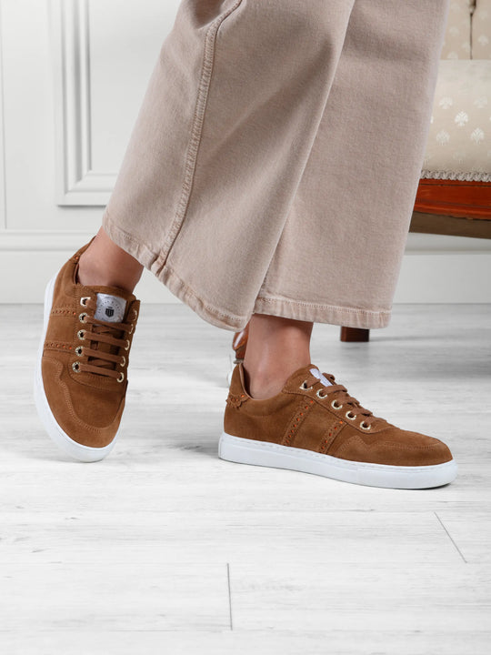 The Kendal - Women's Trainers - Tan Suede