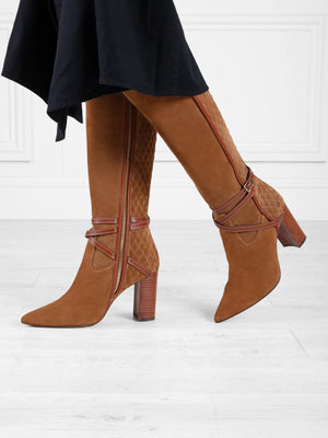 Chiswick Women s Knee High Boot Tan Suede Fairfax and Favor Fairfax Favor