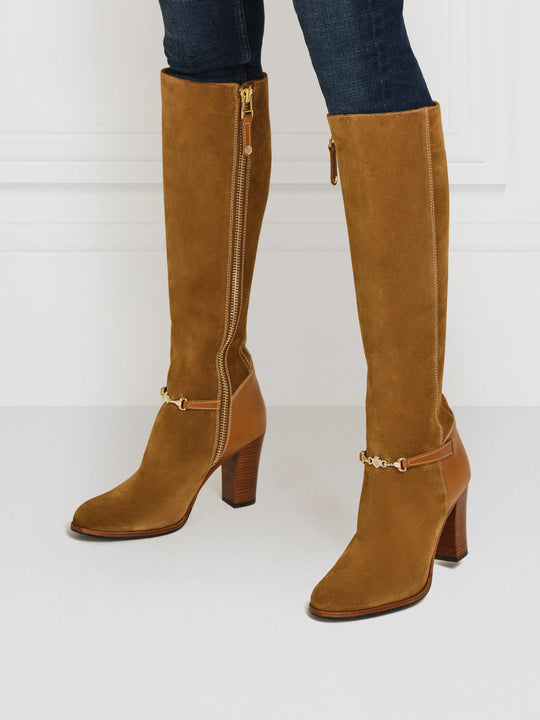 Heeled Octavia (Regular Fit) - Tan Suede