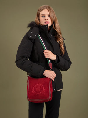 The Richmond - Women's Messenger Bag - Ruby Suede