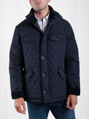 The George - Men's Jacket - Navy Quilt