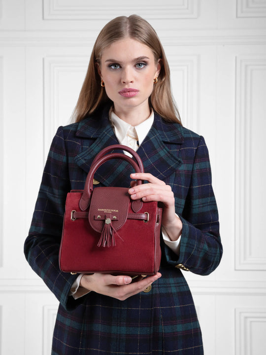 The Windsor - Women's Mini Handbag - Ruby Suede