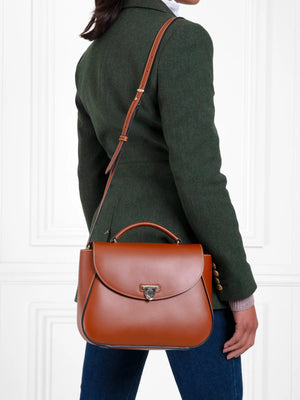 The Blenheim - Women's Crossbody Bag - Tan Leather