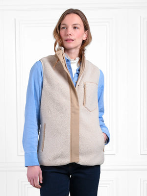 Agnes Fleece Gilet - Ecru